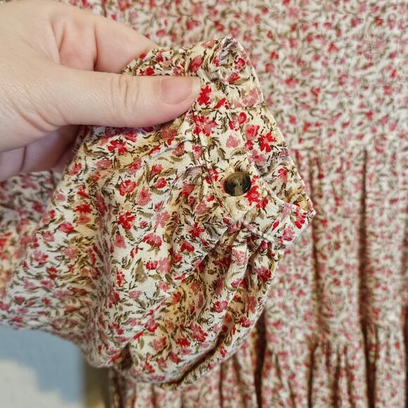 American Eagle Tiered Long Sleeve Top Blouse Women's XS Cottagecore Fairy Boho - Picture 4 of 9